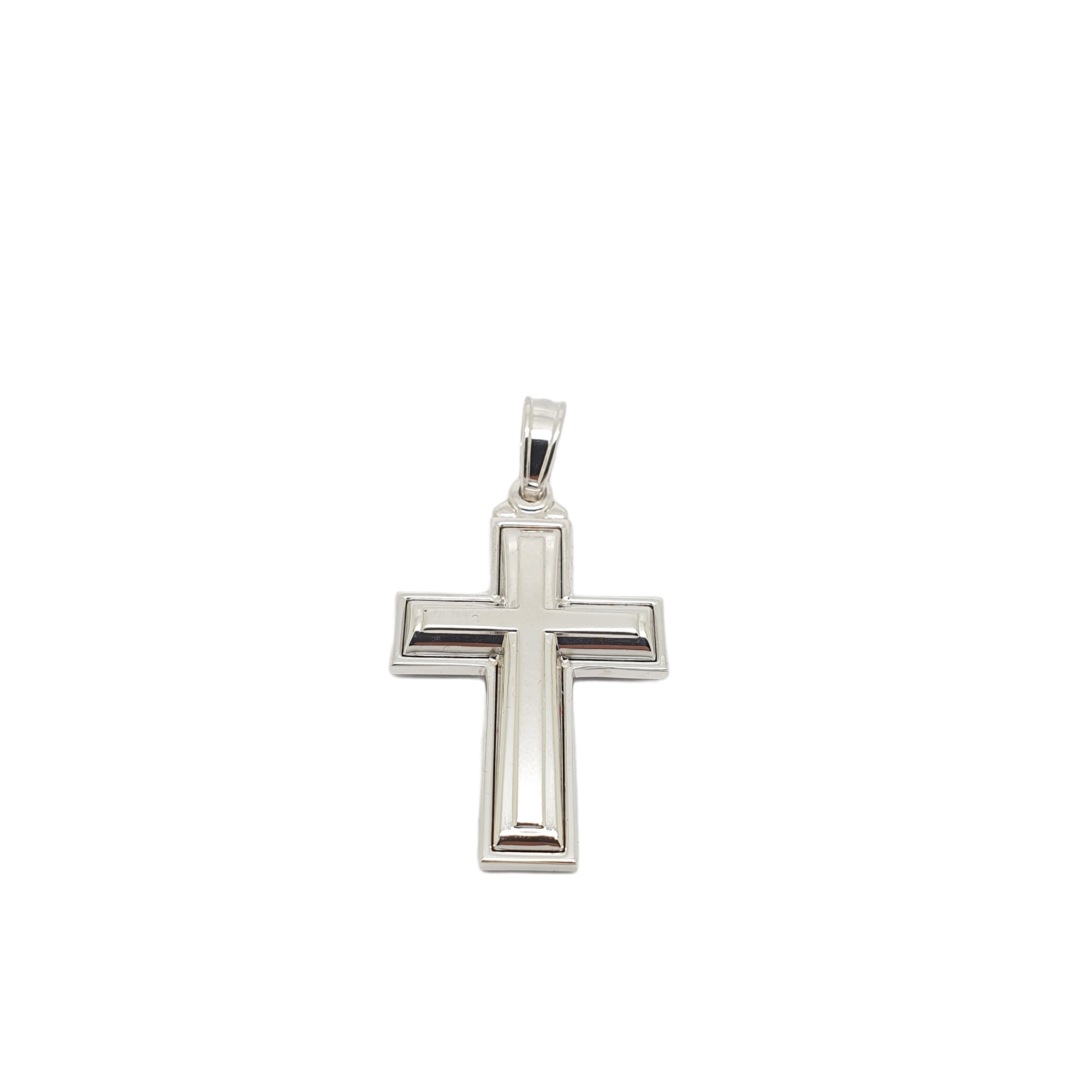 White gold cross k14 (code H1815)